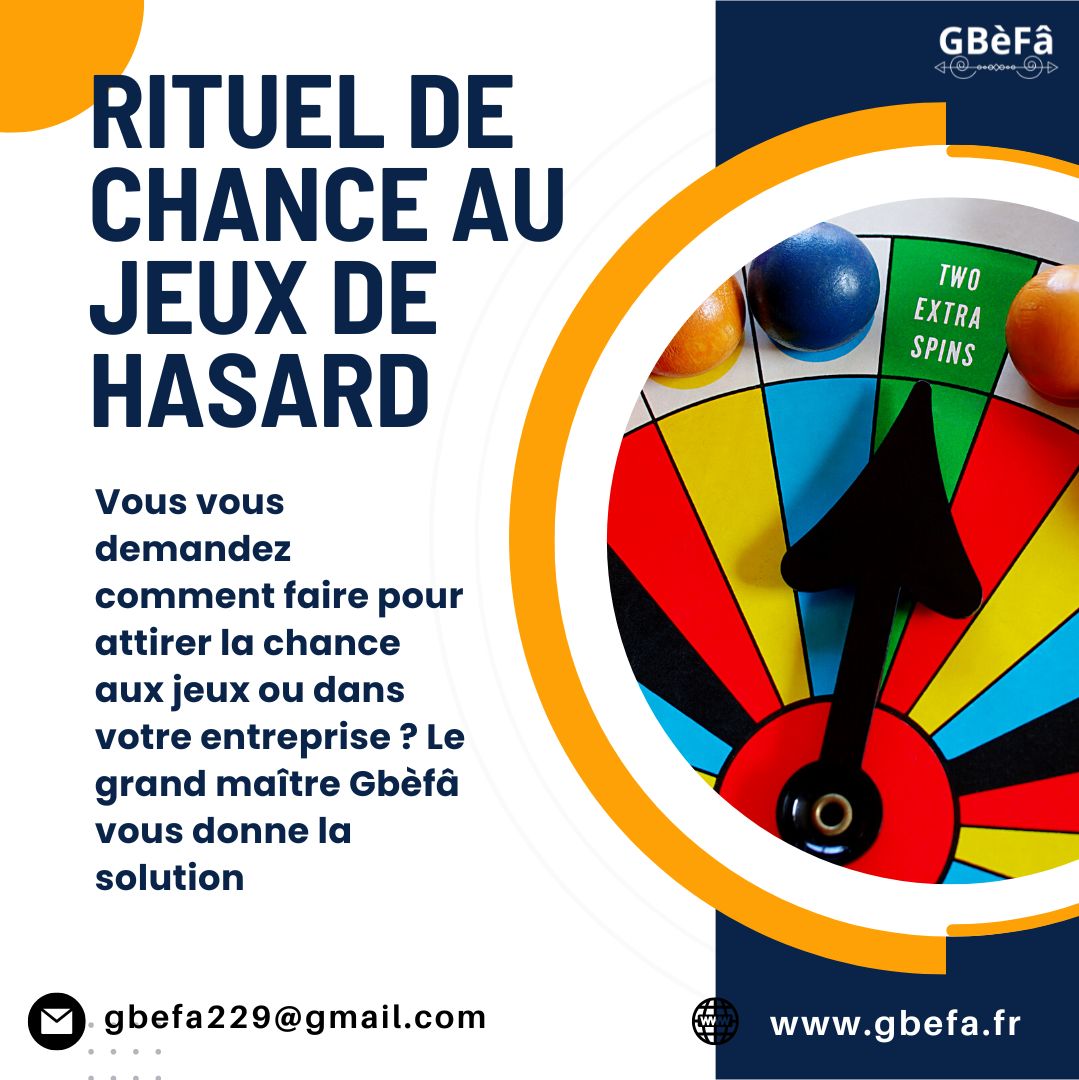 RITUEL DE CHANCE AUX JEUX DE HASARD